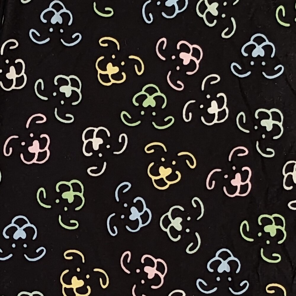 TC2 LuLaRoe Tall & Curvy2 Leggings Dog Faces Puppy Pet Black NWT W55